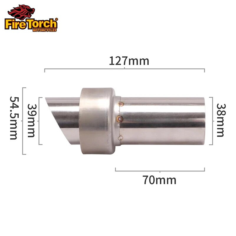 Mootorrattale 54,5 mm universaalne väljalaske summuti toru DB Killer eemaldatav summuti Vähendab müra helieemaldajat muudetud