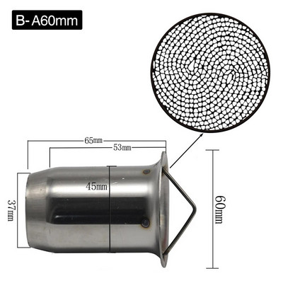 Мотоциклет Alconstar 51mm 60mm Всмукателен ауспух Регулируем DB Killer Заглушител Шум Звуков Елиминатор Преден Катализатор