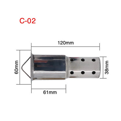 Alconstar mootorratta 51 mm 60 mm sisselaskeava väljalaske summuti reguleeritav DB Killer summuti müra heli eemaldaja eesmine katalüsaator