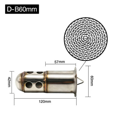 Alconstar mootorratta 51 mm 60 mm sisselaskeava väljalaske summuti reguleeritav DB Killer summuti müra heli eemaldaja eesmine katalüsaator