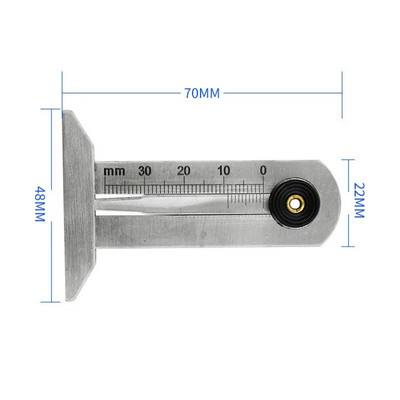 Auto roostevabast terasest rehvimuster Vernier soone sügavuse mõõteriist rehvimustri ohutusjoonlaud Automaatne tööriist 30/50/60 mm