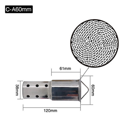 ZSDTRP 50,8 mm 60 mm mootorratta universaalne esikatalüsaator DB Killer eemaldatav summuti mootorratta väljalaske summuti jaoks