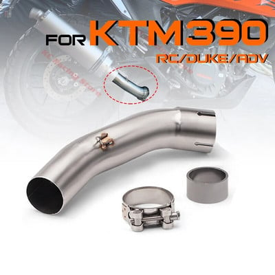 For KTM DUKE 125 250 390 ADV Adventure 2017 2018 2019 2020 2021 2022 2023 51mm Exhaust Middle Link Pipe Muffler Connection Tube