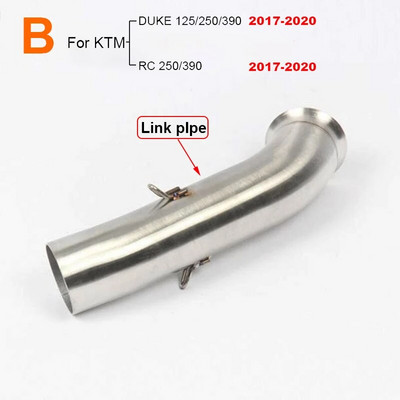 KTM DUKE 125 250 390 ADV Adventure 2017 2018 2019 2020 2021 2022 2023 jaoks 51 mm väljalasketoru keskmise lüli toru summuti ühendustoru