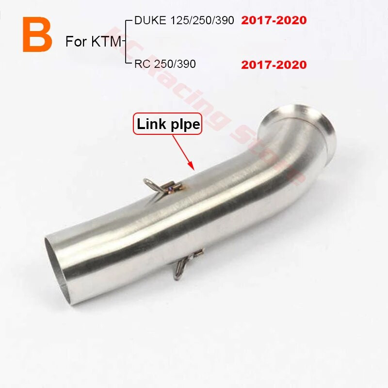 KTM DUKE 125 250 390 ADV Adventure 2017 2018 2019 2020 2021 2022 2023 jaoks 51 mm väljalasketoru keskmise lüli toru summuti ühendustoru