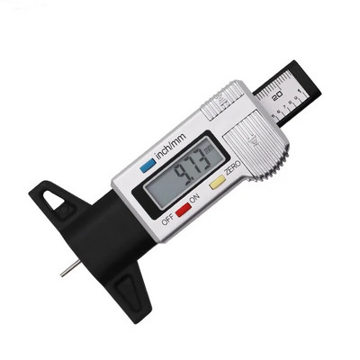 0–25,4 mm digitālo automašīnu riepu riepu protektora dziļuma mērītājs, kalibra biezuma mērītājs, auto riepu nodiluma noteikšanas mērīšanas rīks