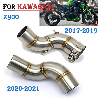 For Kawasaki z900 2017-2021 z900 exhaust 51mm exhaust Middle Pipe Motorcycle exhaust system exhaust pipe Modify z900 Kawasaki