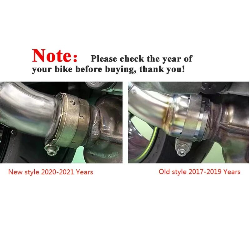 Libistage Kawasaki Z900 A2 Z900e 2017-2023 mootorratta väljalaske summuti Escape Moto Modiifed roostevaba keskmise keskmise ühendustoru jaoks