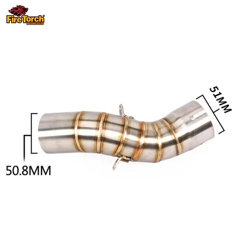 Libistage Kawasaki Z900 A2 Z900e 2017-2023 mootorratta väljalaske summuti Escape Moto Modiifed roostevaba keskmise keskmise ühendustoru jaoks