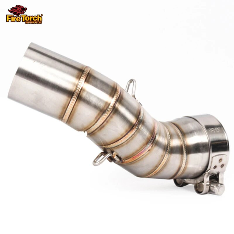 Libistage Kawasaki Z900 A2 Z900e 2017-2023 mootorratta väljalaske summuti Escape Moto Modiifed roostevaba keskmise keskmise ühendustoru jaoks