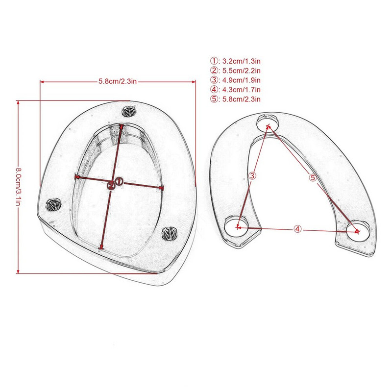 Motocikla statīva pēdas sānu statīva pagarinājuma paliktņa atbalsta palielinātā plāksne Street Triple R675 675 675RX 765R 765S 765R 765RS