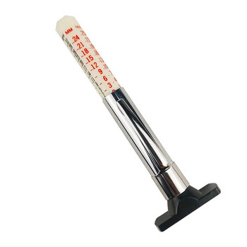 2 бр. 0-25 мм високопрецизен уред за измерване на дълбочината на шарката на протектора на автомобилни гуми Дълбокомер на линийка Инструмент за измерване