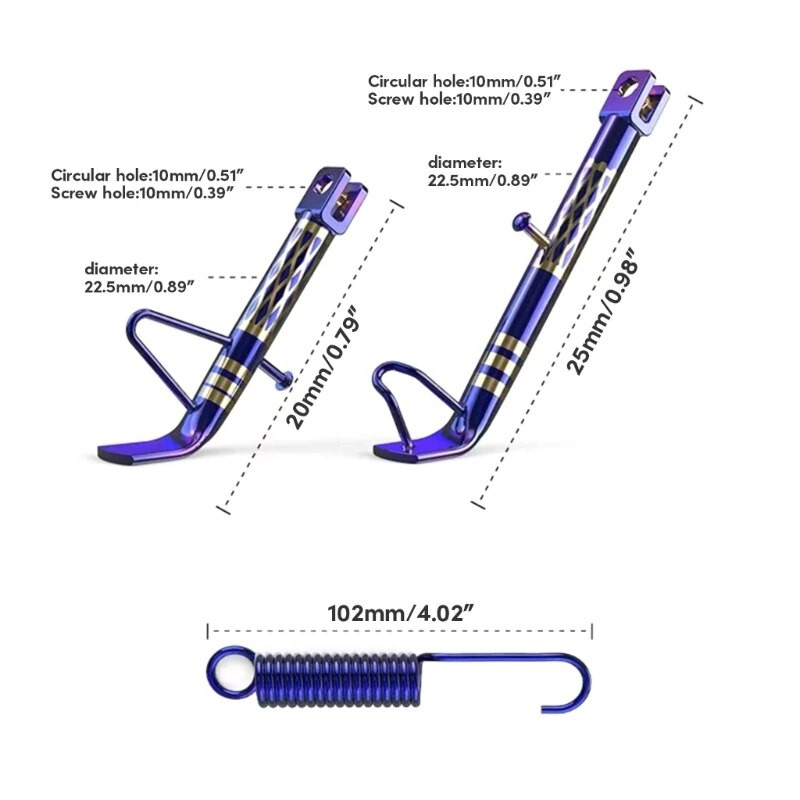 Roller E-Bike ATV Mootorratta reguleeritav tugijalg Külgjalg Statiivihoidik Universaalne Parkimisraamid Tõukeratta tugijalg