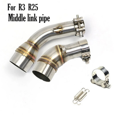 Για YAMAHA YZF YZF-R25 YZF-R3 R25 MT03 R3 MT-03 Μοτοσικλέτα Dirt Bike Racing Escape Motorcycle Exhaust Modified Middle Link Pipe