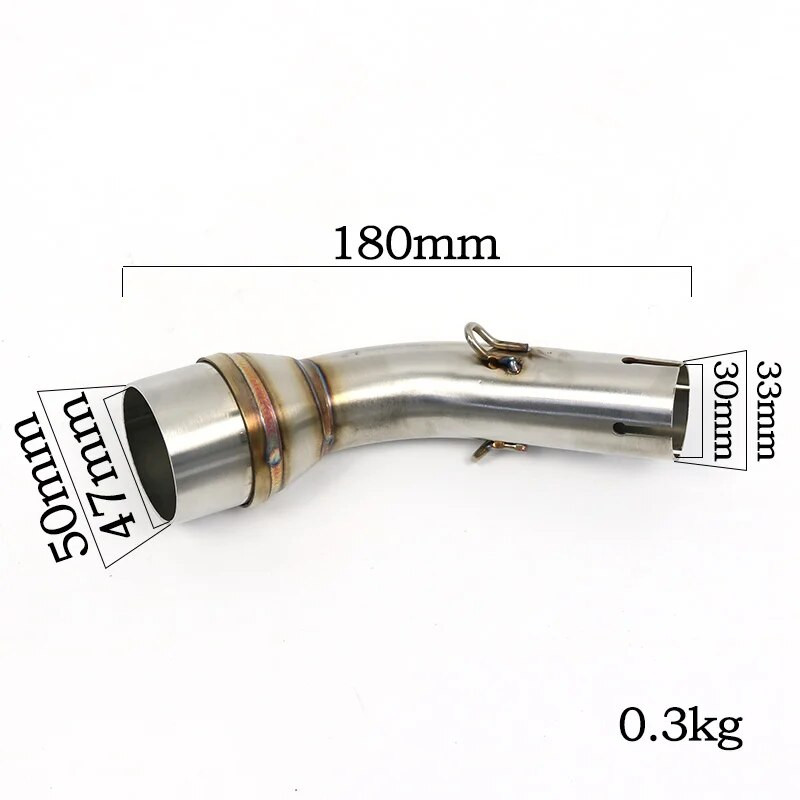 Paredzēts YAMAHA YZF YZF-R25 YZF-R3 R25 MT03 R3 MT-03 Motociklu Dirt Bike Racing Escape Motocikla izplūdes gāzu modificēta vidējā savienojuma caurule