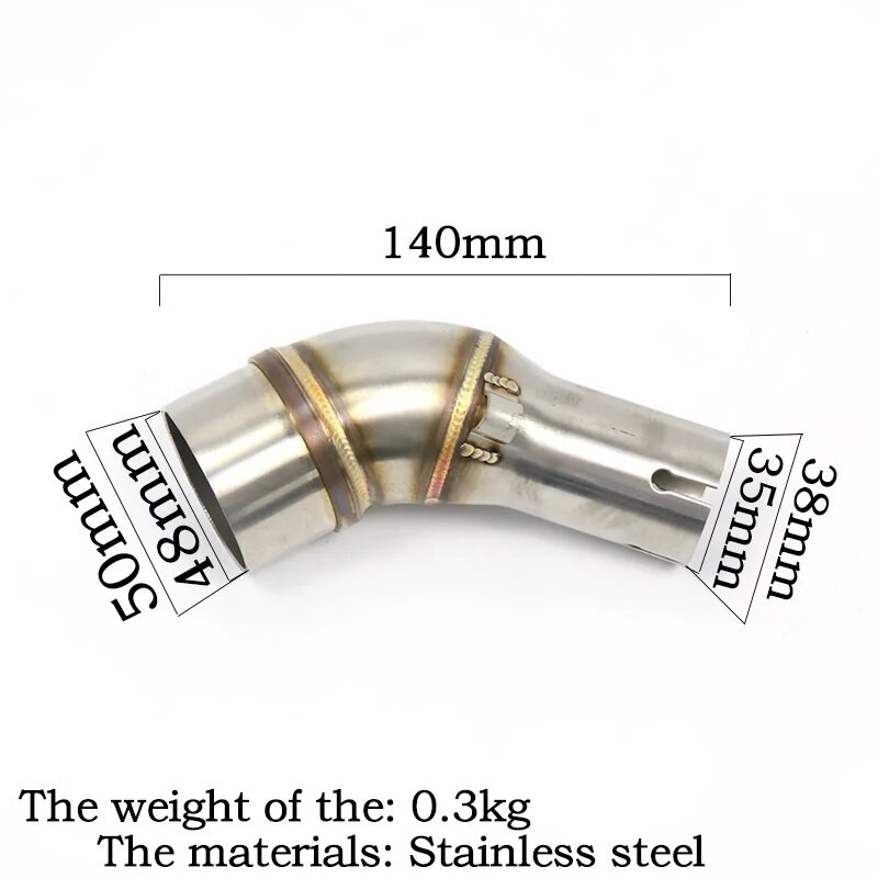 Paredzēts YAMAHA YZF YZF-R25 YZF-R3 R25 MT03 R3 MT-03 Motociklu Dirt Bike Racing Escape Motocikla izplūdes gāzu modificēta vidējā savienojuma caurule