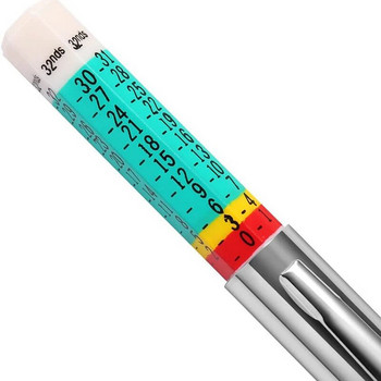 Цветна автомобилна гума Измервател на дълбочината на гумите Цифрова измервателна писалка Автоматична линийка за модел на дебелина 25MM Инструмент за измерване на маркировката на протектора