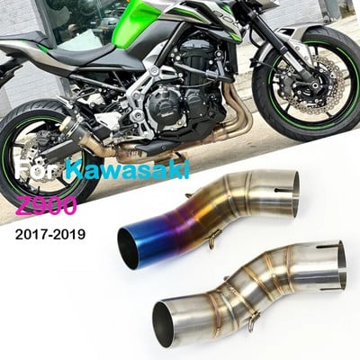 Για Kawasaki Z900 2017 2018 2019 Σύστημα εξάτμισης μοτοσικλέτας 51 mm εξάτμιση Pipe z900 εξάτμιση Middle Link Pipe