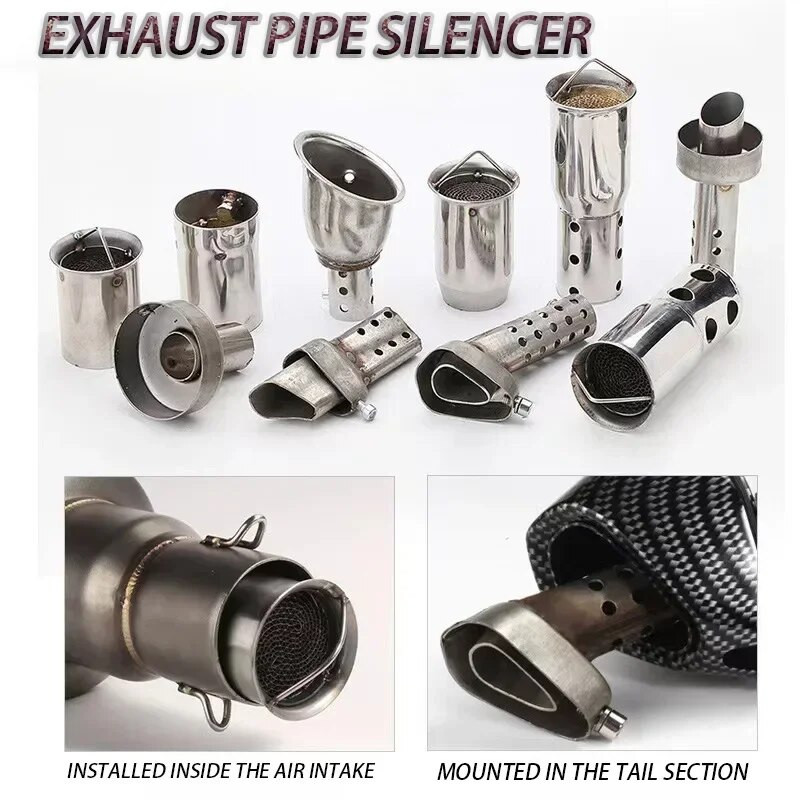 Universāls priekšējais vidusdaļas katalizators DB Killer motocikla izplūdes gāzu trokšņa slāpētāja trokšņa slāpētājam