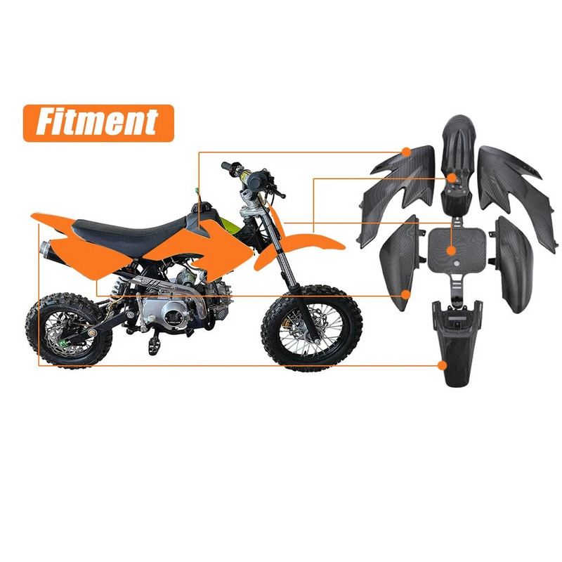 Moto plastikust poritiiba kattekomplekti plastikust kere poritiiba komplekt Honda XR50 CRF500 50/70/90/110/125CC Pit Dirt Bike katte Moto jaoks