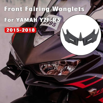 MKLIGHTECH, skirtas YAMAHA YZF-R3 YZF-R25 2014-2018 priekinio gaubto sparnelių aerodinaminių sparnų korpuso dangčio apsaugos apsaugų rinkinys