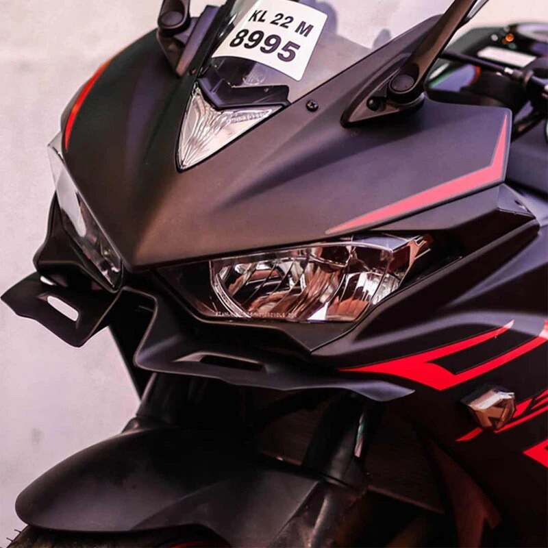 MKLIGHTECH priekš YAMAHA YZF-R3 YZF-R25 2014-2018 priekšējā apvalka spārnu aerodinamisko spārnu apvalka vāka aizsargu komplekts