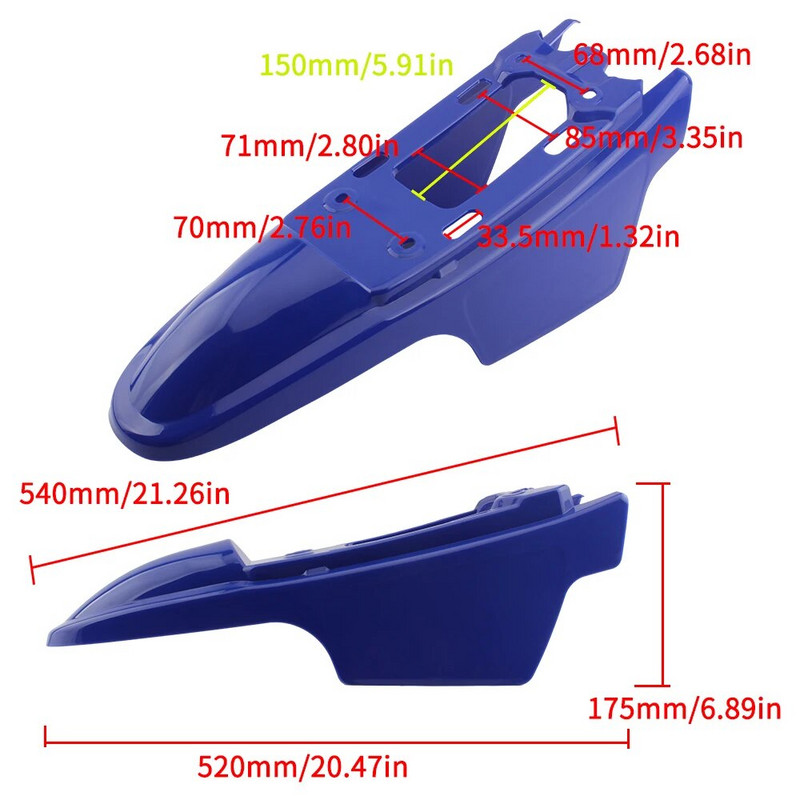 Enduro motokross Yamaha PW50 tasku Mini Dirt Bike kaitseklaasi esitiiba istme kütusepaak plastikust 50cc mootorratta tarvikud