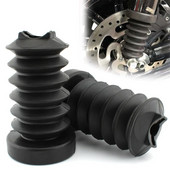 Melns gumijas aizmugurējās dakšas pārsega amortizatora pārsegs Harley Touring Street Electra Glide Road King 97-13 motociklu daļām