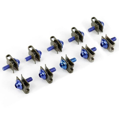 Universal 10 bucăți/set șurub pentru carcasă de motocicletă 5mm M5 șuruburi de carenare din aluminiu Clip de fixare șurub piulițe cu arc Accesorii pentru motociclete