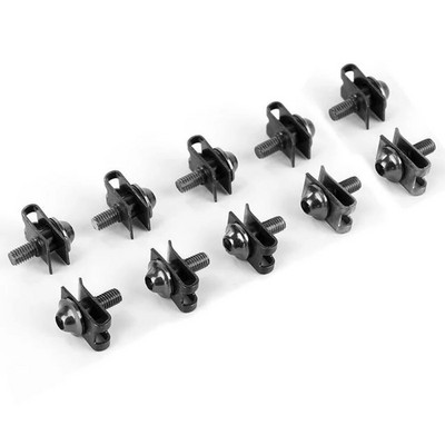 Universal 10 bucăți/set șurub pentru carcasă de motocicletă 5mm M5 șuruburi de carenare din aluminiu Clip de fixare șurub piulițe cu arc Accesorii pentru motociclete