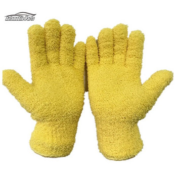 Γάντια αφαίρεσης σκόνης από μικροΐνες αυτοκινήτου Γάντια απομάκρυνσης σκόνης από μικροΐνες Coral fleece γάντια Clean οικιακής εργασίας με πέντε δάχτυλα Απορροφητικά γάντια για στεγνά μαλλιά