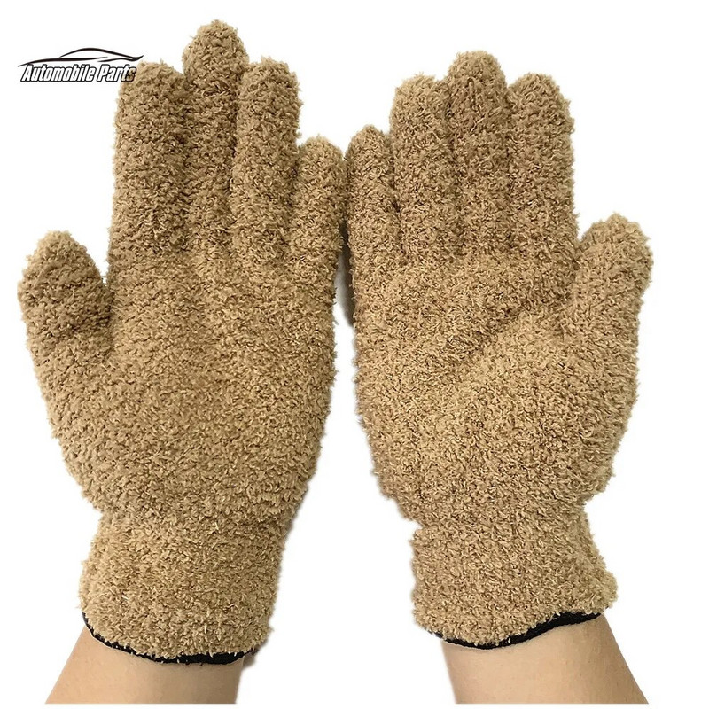 Praonica automobila Rukavice za uklanjanje prašine od mikrovlakana Rukavice od koraljnog flisa Čiste rukavice za kućanske poslove s pet prstiju koje upijaju vodu za suhu kosu
