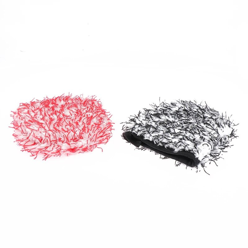 1 tk Shag-kuhjaga mikrokiust autopesukinnas, kahepoolne sõrmetaskuga auto rattapesukinnas auto puhastamiseks autode detailide tegemiseks