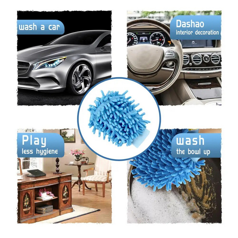 Rukavica za čišćenje automobila Alat za automatsko pranje i detalje Ručnik od mikrovlakana Šenilska krpa za čišćenje autopraonice Dodaci za njegu motocikla