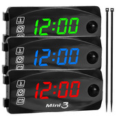 Mootorratta 3 in 1 voltmeetriga elektrooniline kell IP67 veekindel tolmukindel termomeeter LED digitaalekraaniga elektrooniline kell