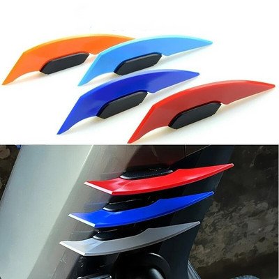 1 ζεύγος Universal μοτοσυκλέτα μπροστινά Fairing Winglets Side Spoilers Dynamic Wing Sticker Μοτοσικλέτα Winglet Aerodynamic