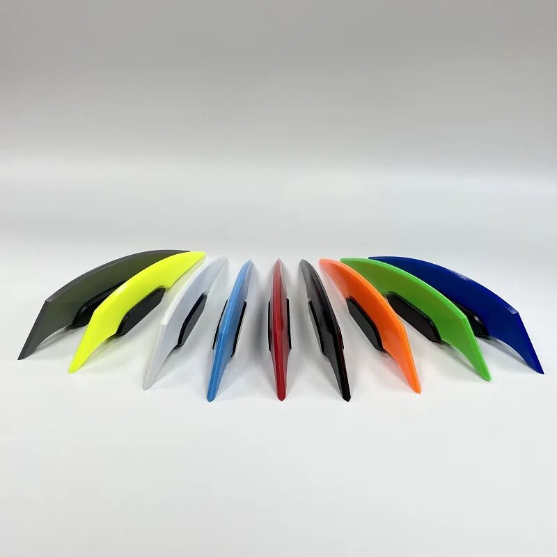 1 pāris universāls motocikla priekšējais apšuvums, sānu spoileri, dinamiskā spārna uzlīme Motocikla spārnu aerodinamiskā