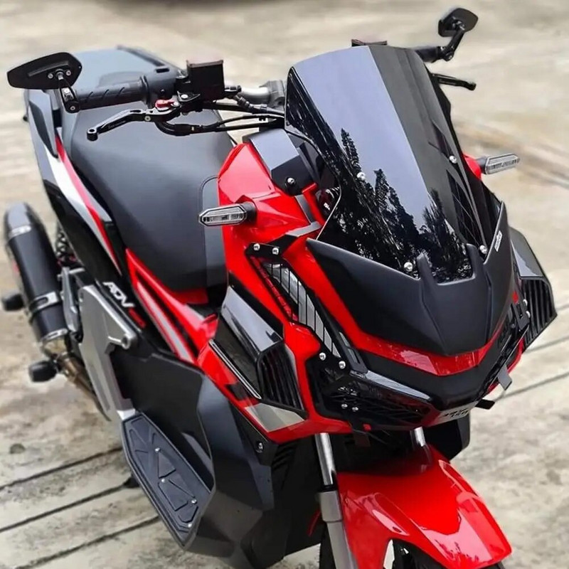2 gab Augšējā apvalka gaisa deflektori Apvalka sānu spārna vējstikla korpusa spoileris, kas saderīgs ar ADV150 motocikla daļām