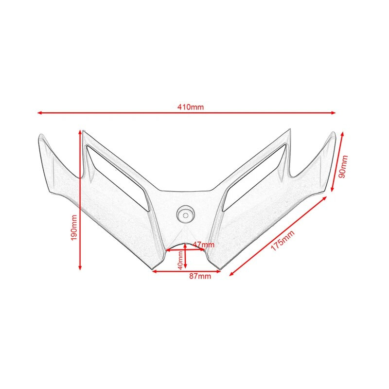 Kawasaki Ninja 300 Ninja 250 NINJA300/250 2013 2014 2015–2017 jaoks Mootorratta tarvikud Pneumaatilise sabaspoileri kaitse ees