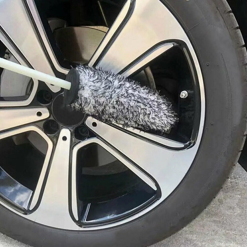 Automazgātava Super Brush Mikrošķiedras Riteņu Suka Neslīdošs Mīksts Rokturis Viegli tīrāms Automašīnas Riteņu Spieķi Automašīnas Piederumi