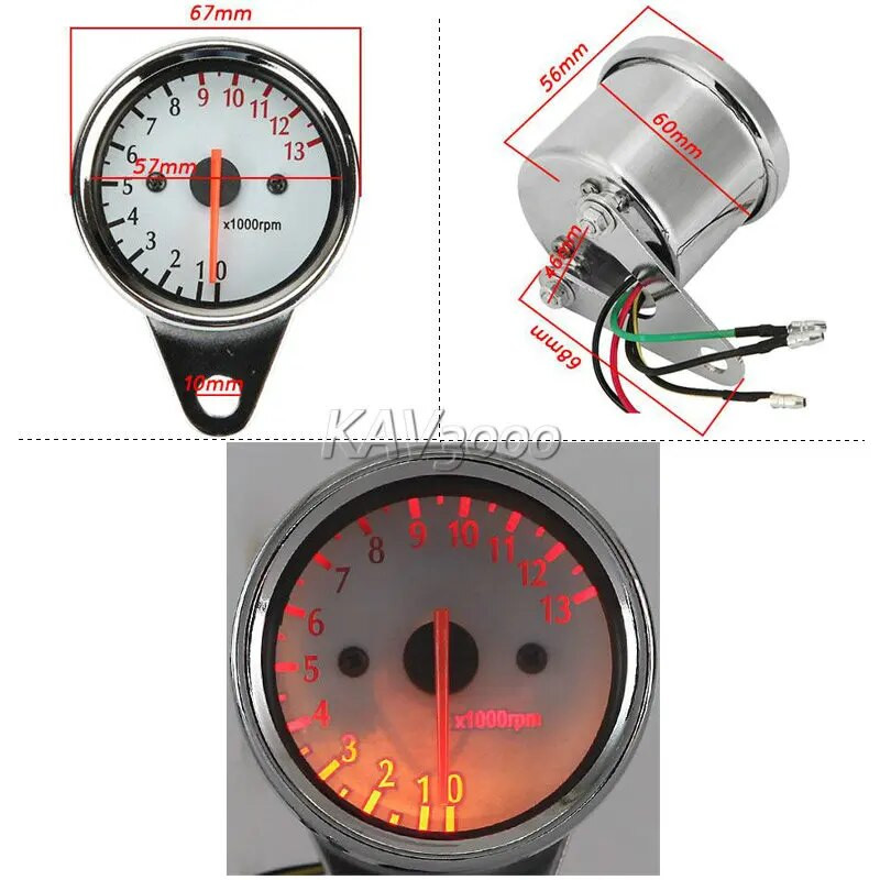 LED pozadinsko osvjetljenje Tahometar za motocikle Tahometar za Honda Shadow Spirit Aero VT 700 750 1100 VTX 1300 GL 1500 1800 Cruiser