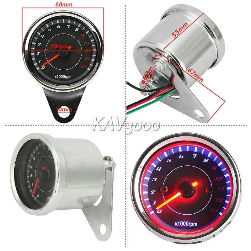 LED pozadinsko osvjetljenje Tahometar za motocikle Tahometar za Honda Shadow Spirit Aero VT 700 750 1100 VTX 1300 GL 1500 1800 Cruiser