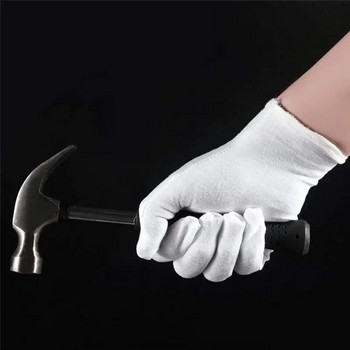 Бели памучни ръкавици с цял пръст Мъже Жени Сервитьори/шофьори/Бижута/Работници Меки ръкавици с ръкавици Попиващи потта Ръкавици Протектор за ръце