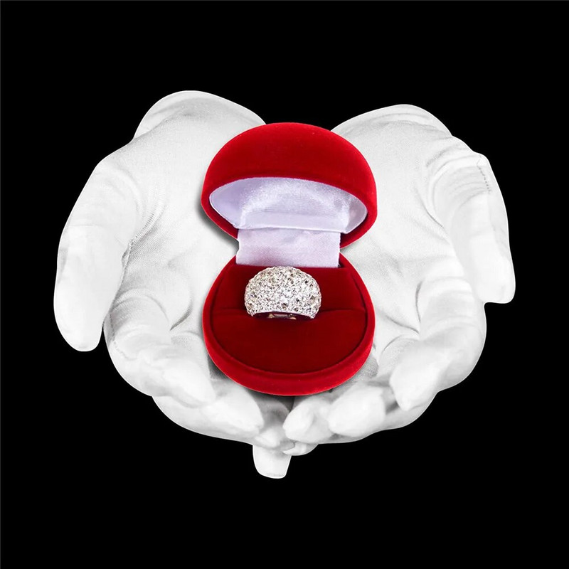 Baltos medvilninės pirštinės su pirštais Vyrai Moterys Padavėjai / vairuotojai / Papuošalai / Darbuotojai Minkštos kumštinės pirštinės, prakaitą sugeriančios pirštinės, rankų apsauga