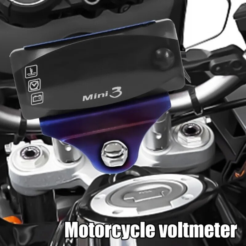Voltmetru 3-IN-1 pentru motocicletă DC 6V-30V Tensiune Timp Temperatură Afișaj LED Contor indicator Voltmetru digital pentru electromobil