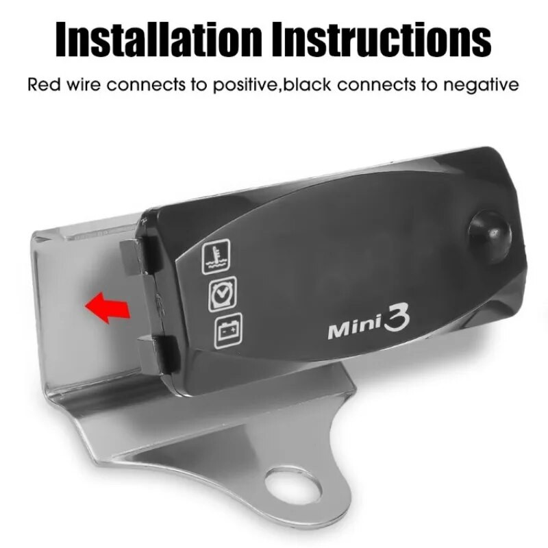 Voltmetru 3-IN-1 pentru motocicletă DC 6V-30V Tensiune Timp Temperatură Afișaj LED Contor indicator Voltmetru digital pentru electromobil