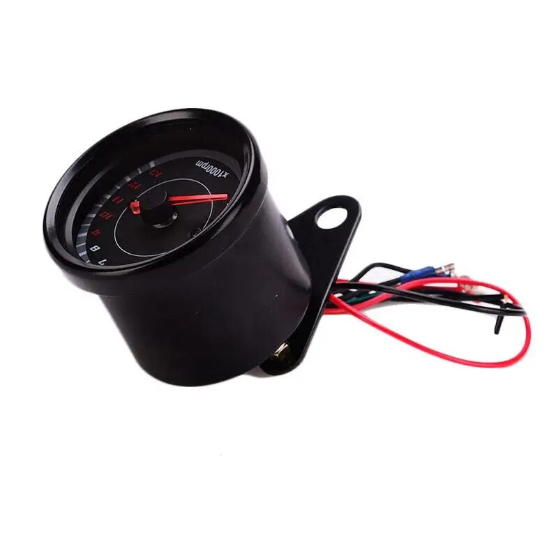 Līdzstrāvas 12V motocikla tahometrs, modificēts LED digitālais displejs motocikla mērītājs Motocikla LED tahometrs, profesionālis