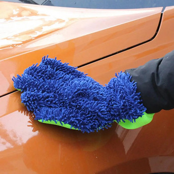 1 τεμ. Convenient Car Wash Mitt No Shedding Five Fingers Glove Car Cleaning Glove Car Εσωτερικό Εξωτερικό Γάντια Καθαρισμού