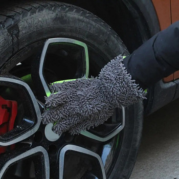 1 τεμ. Convenient Car Wash Mitt No Shedding Five Fingers Glove Car Cleaning Glove Car Εσωτερικό Εξωτερικό Γάντια Καθαρισμού