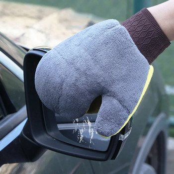 Γάντια καθαρισμού αυτοκινήτου Μαλακές μικροΐνες με ισχυρή απορρόφηση νερού Γάντι πλυσίματος αμαξώματος αυτοκινήτου Παράθυρο γυάλινο ελαστικό με λεπτομέρειες Εργαλεία καθαρισμού σκόνης